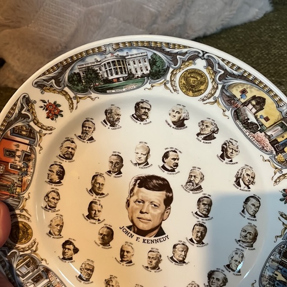 COLLECTIBLE JOHN F. KENNEDY PLATE President of the United States Massachusetts - Picture 11 of 11